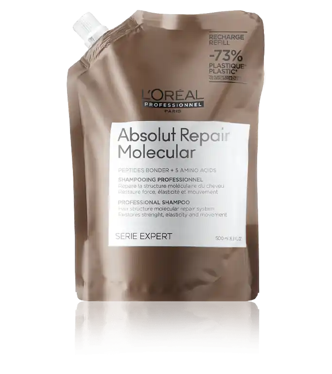 L'Oréal Professionnel Serie Expert Absolut Repair Molecular Professional Shampoo Refill (500 ml) Nur Für Kurze Zeit