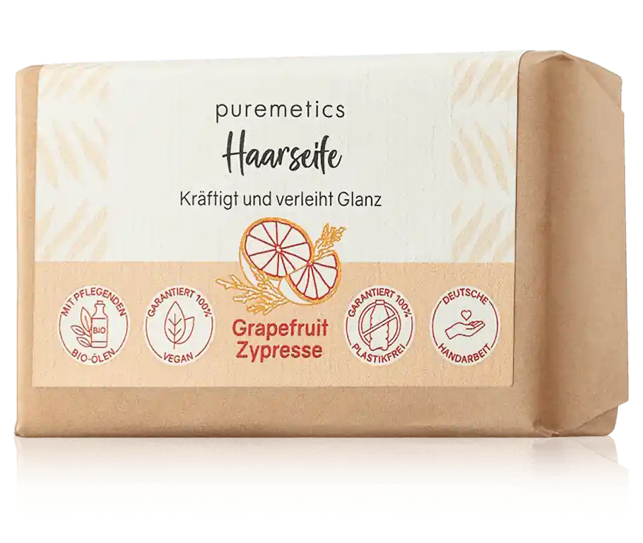 puremetics Natur-Seifen Haarseife Grapefruit Zypresse (75 g) Knallerangebot