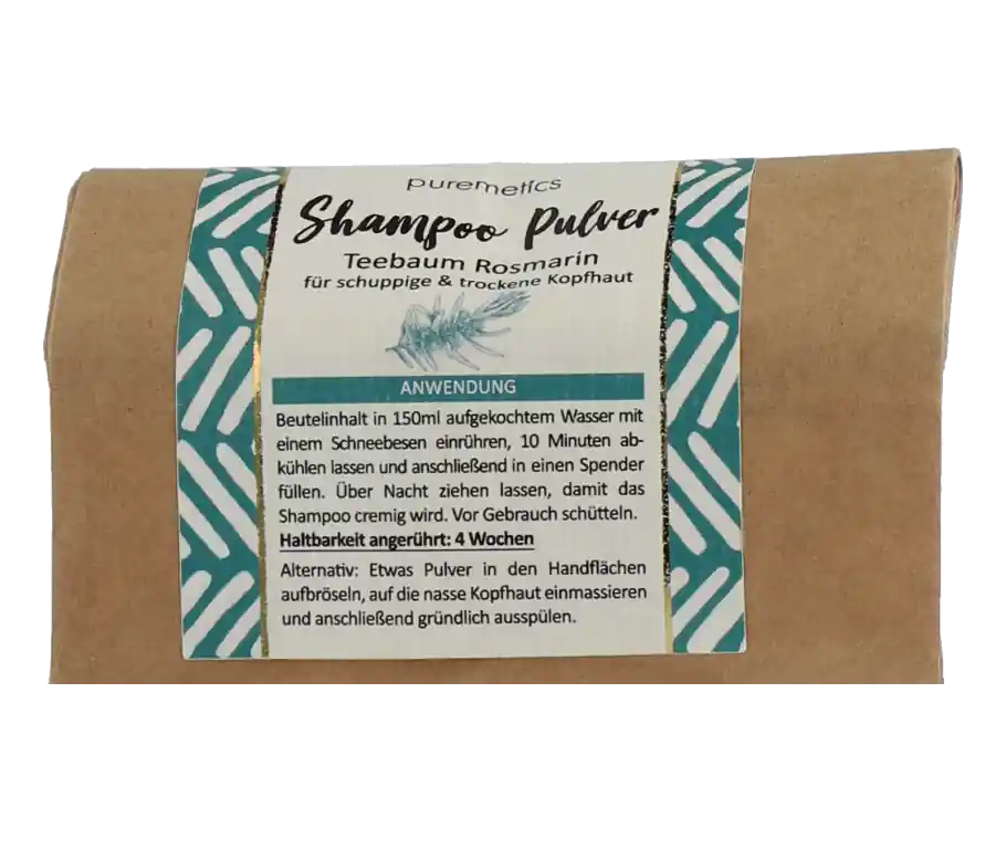 Rabatt puremetics Shampoo-Pulver Teebaum Rosmarin (50 g)