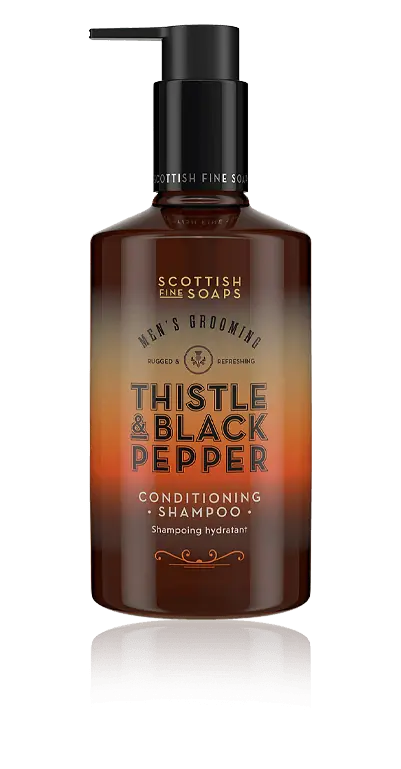 Scottish Fine Soaps Men's Grooming Thistle & Black Pepper Conditioning Shampoo (300 ml) Zertifiziert